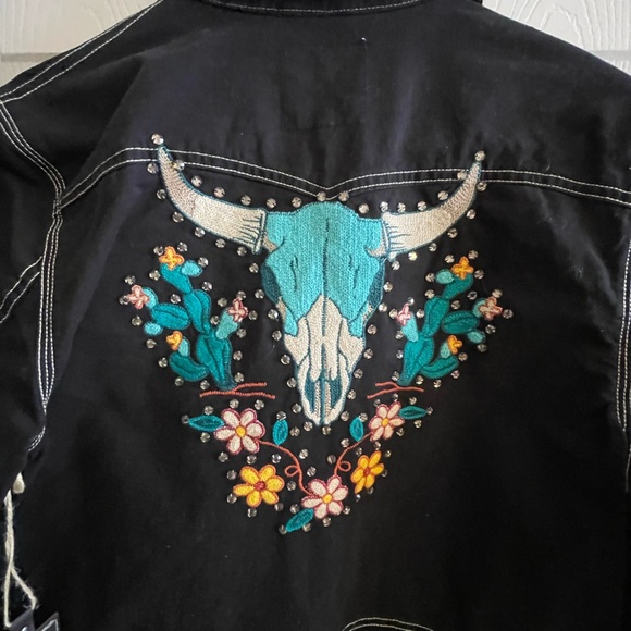 DD Ranch  Black Jacket with Floral and Cactus Design NWT Size Small - Picture 11 of 12